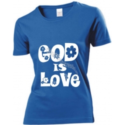 Tricou femei albastru God is Love